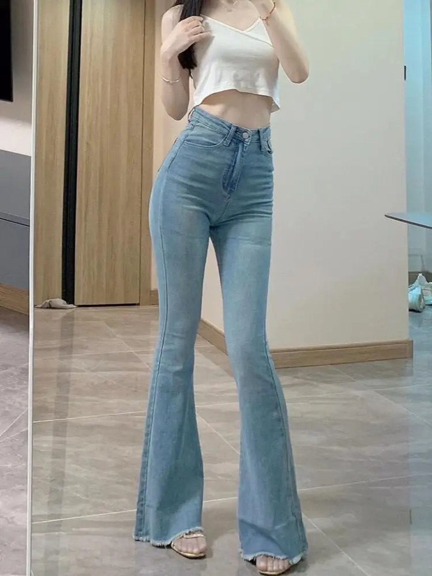 Isolde- Flared Denim Pants 13