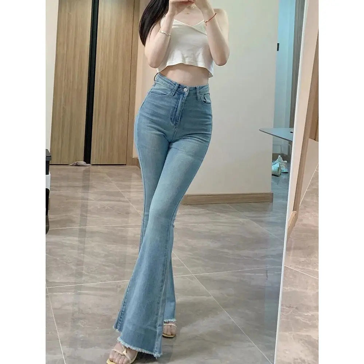 Isolde- Flared Denim Pants 17