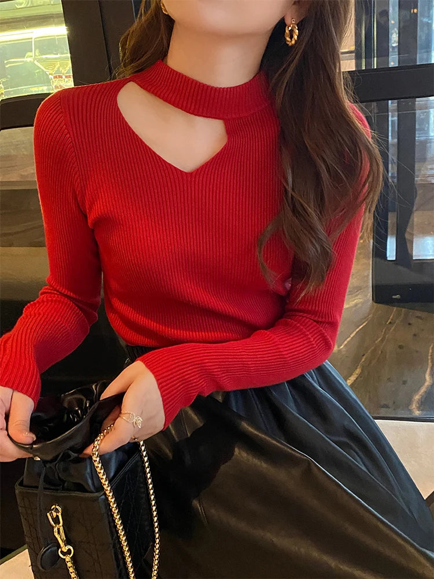 Hildegard- Hollow-Out Sweater 1