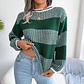 Zephyra- Casual Striped Knit Sweater - thumbnail 1