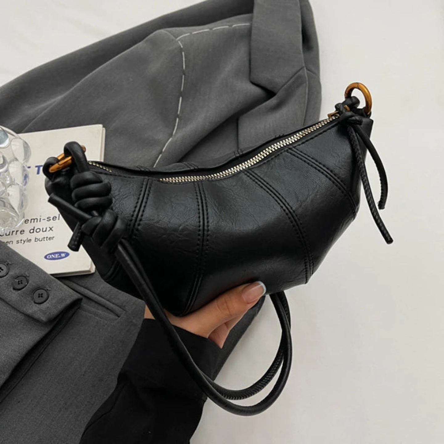 Zinnia- Velvet Shoulder Bag 36