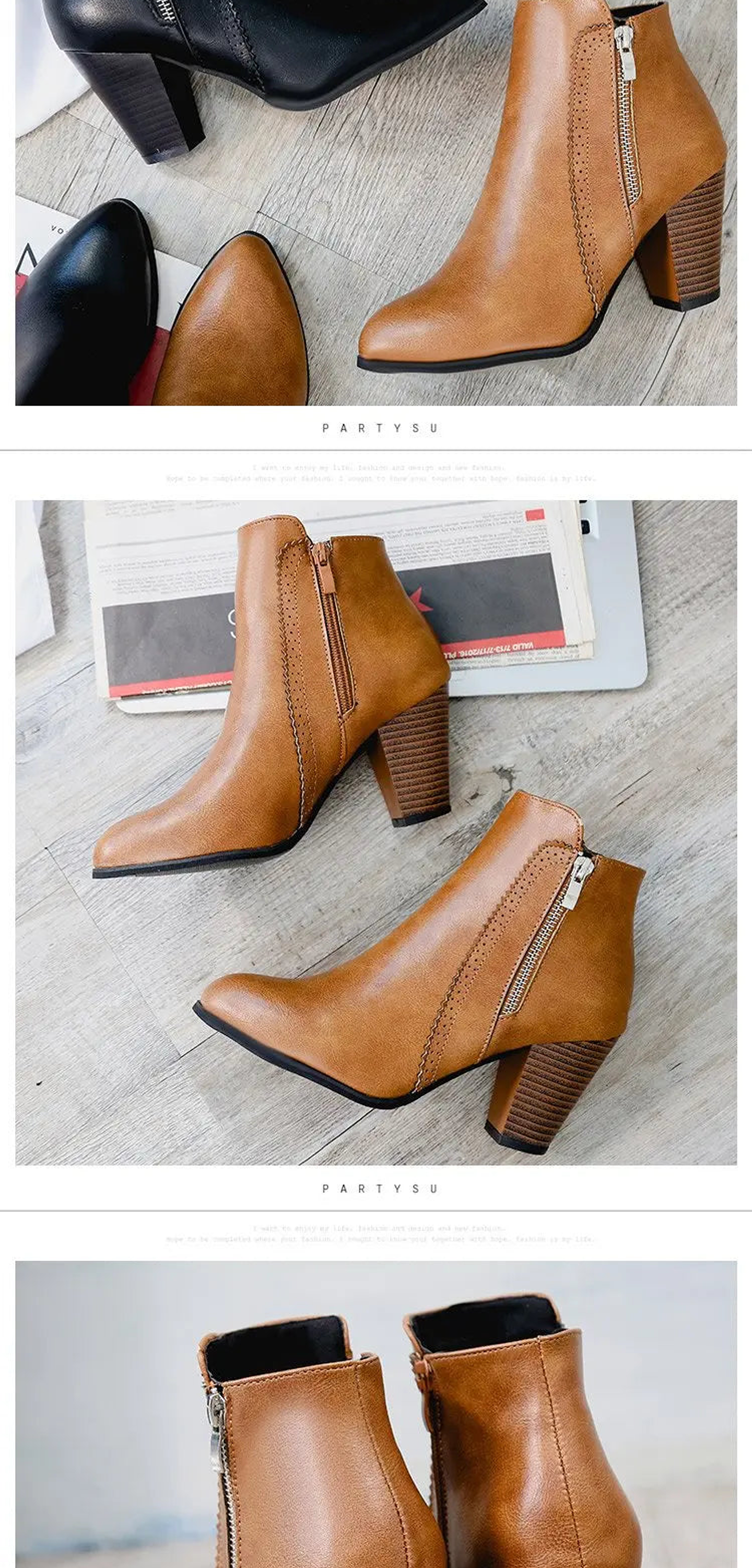 Beatriz- Retro Zipper Boots 6