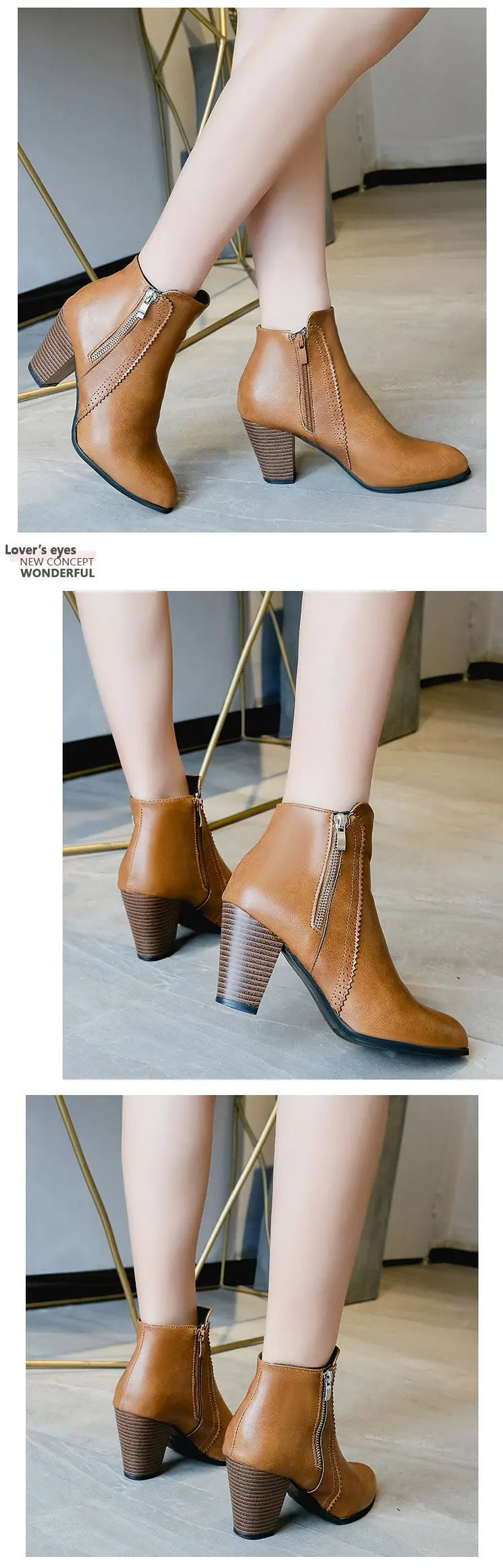 Beatriz- Retro Zipper Boots 7