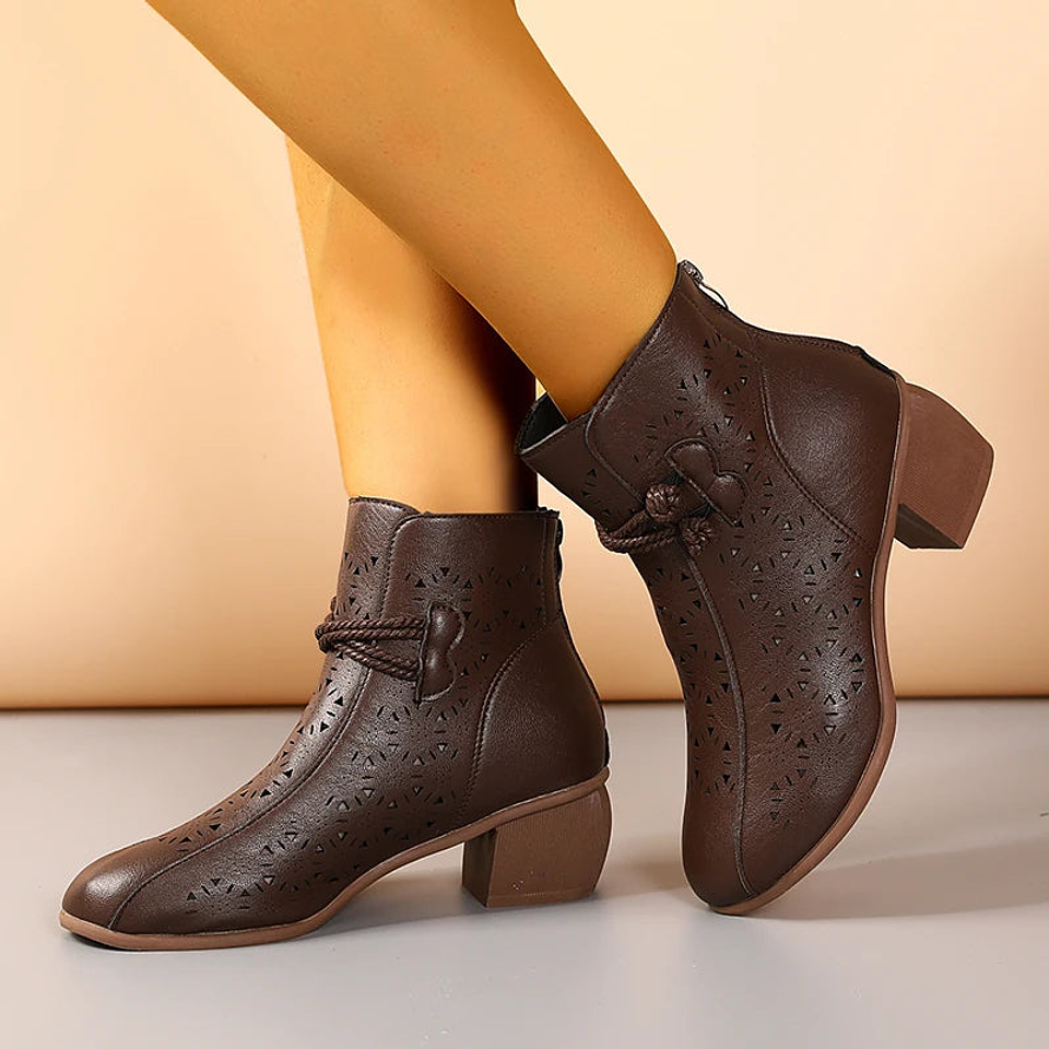 Eulalie- Hollow-Out Ankle Boots 5
