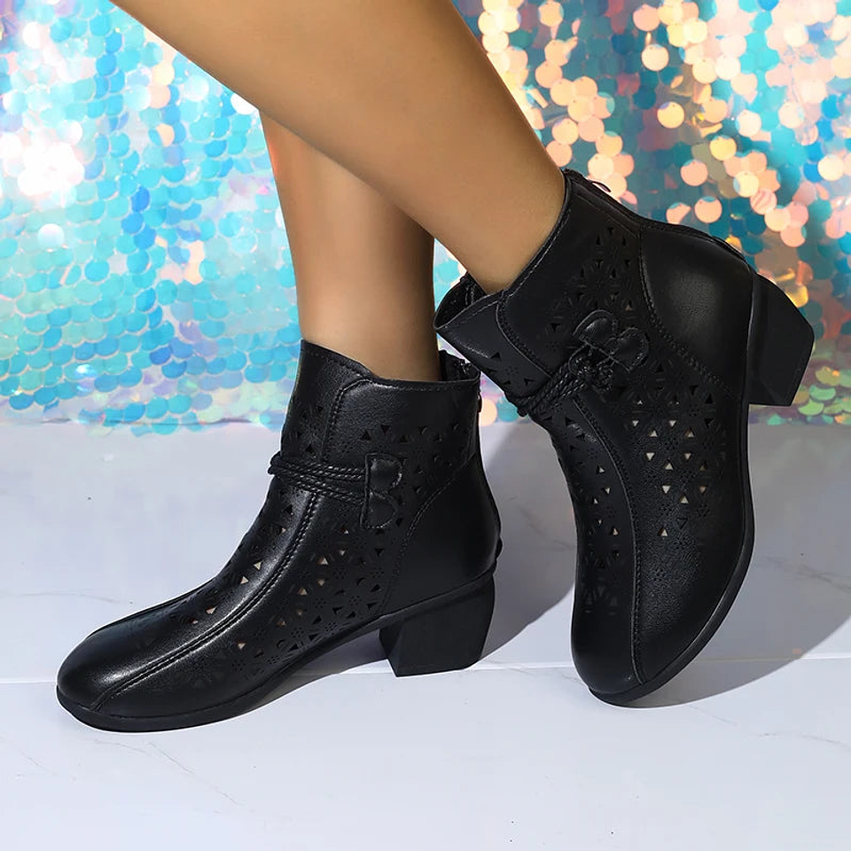 Eulalie- Hollow-Out Ankle Boots 14