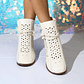 Eulalie- Hollow-Out Ankle Boots - thumbnail 18
