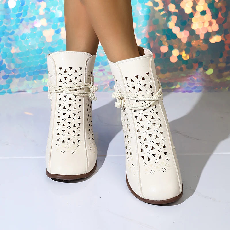 Eulalie- Hollow-Out Ankle Boots 18