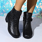 Eulalie- Hollow-Out Ankle Boots - thumbnail 19