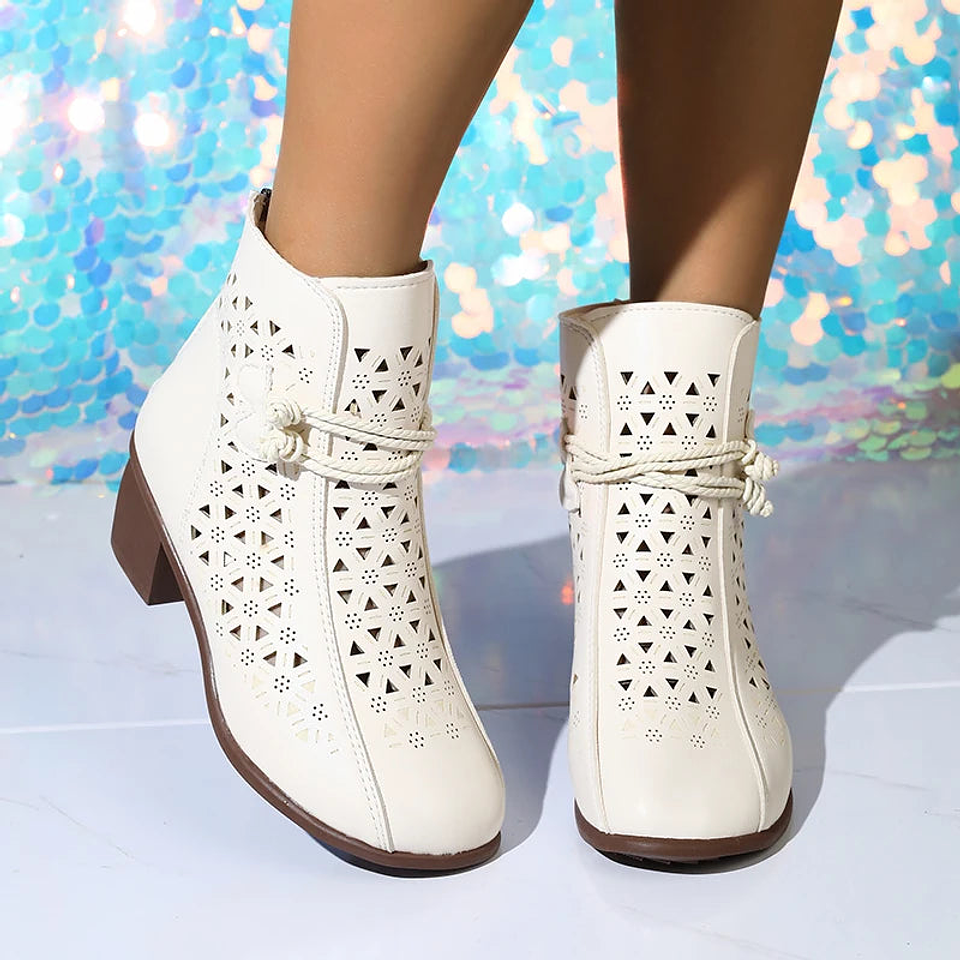 Eulalie- Hollow-Out Ankle Boots 20
