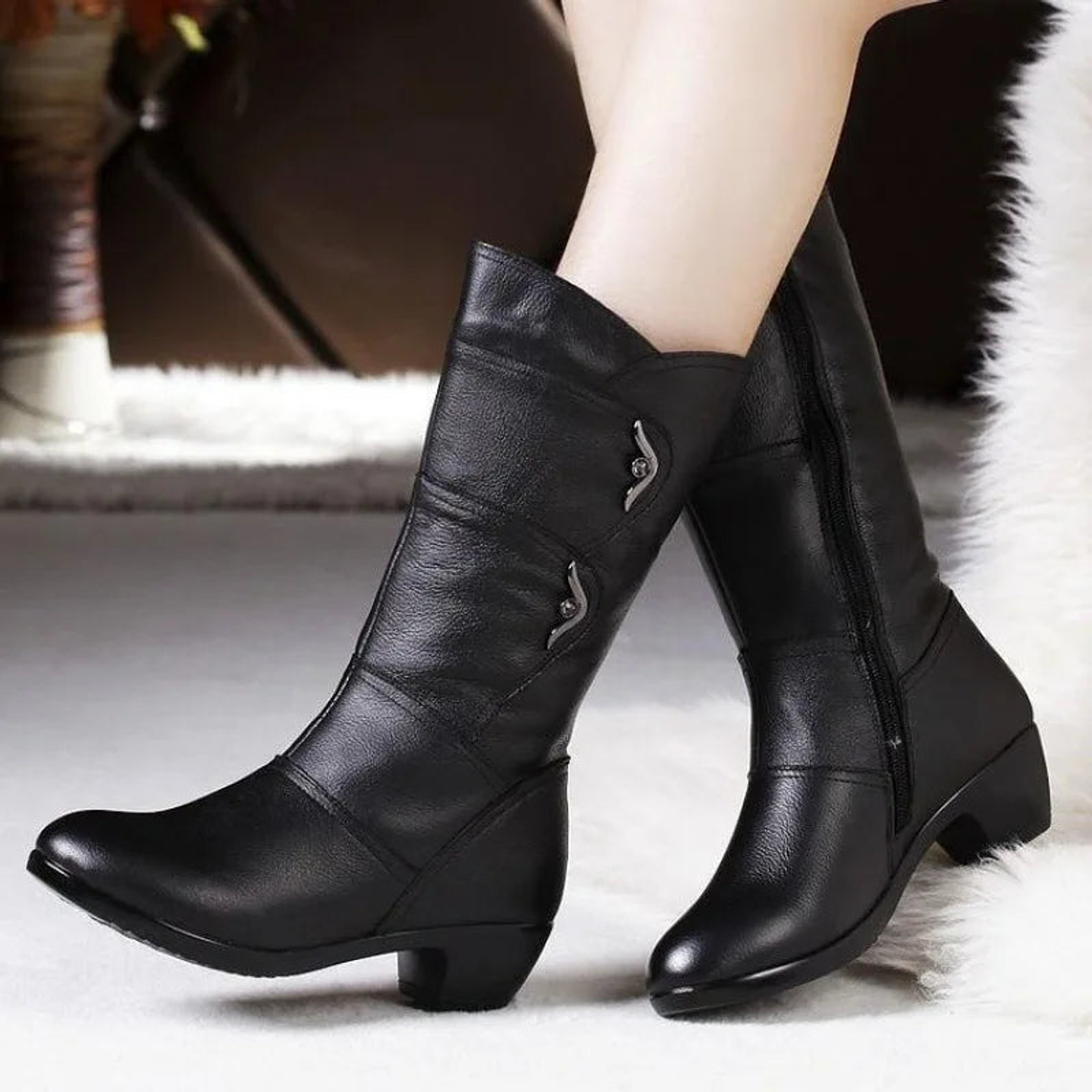 Zosia- Chunky Mid-Calf Boots 2