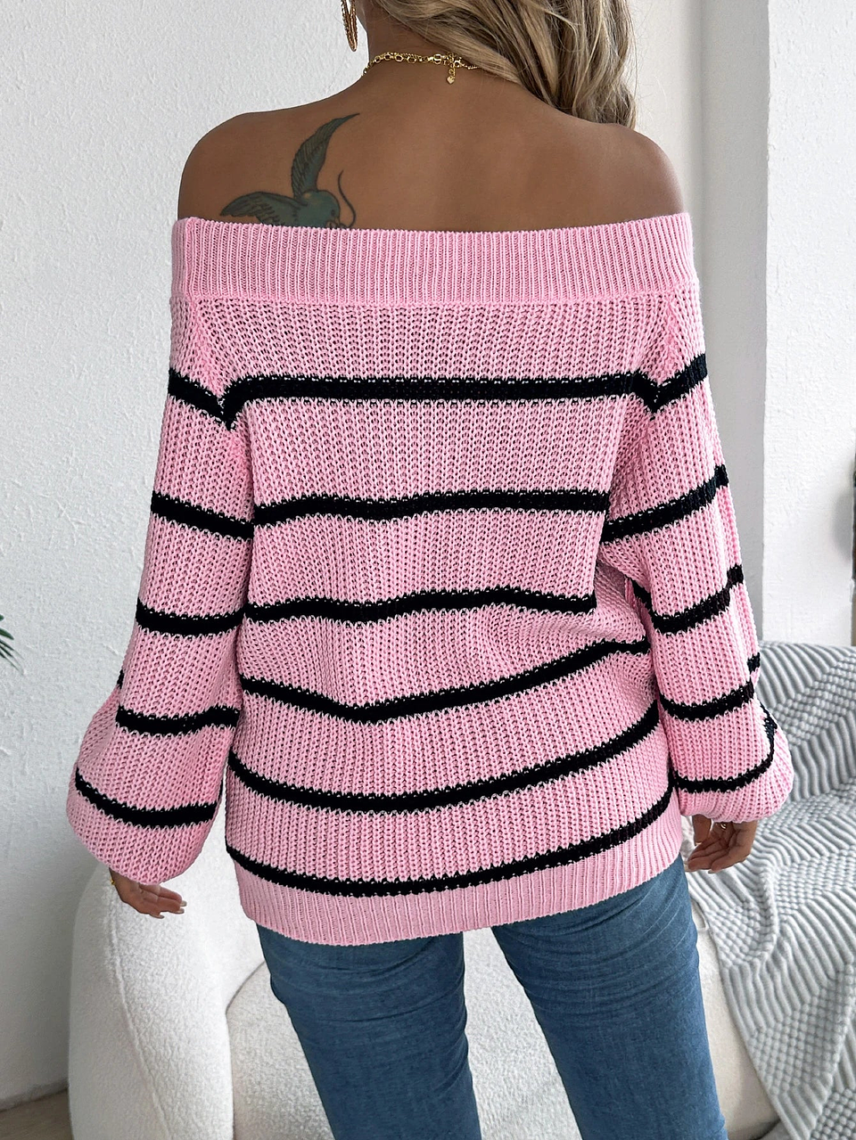 Vesna- Striped Lantern Sweater 3