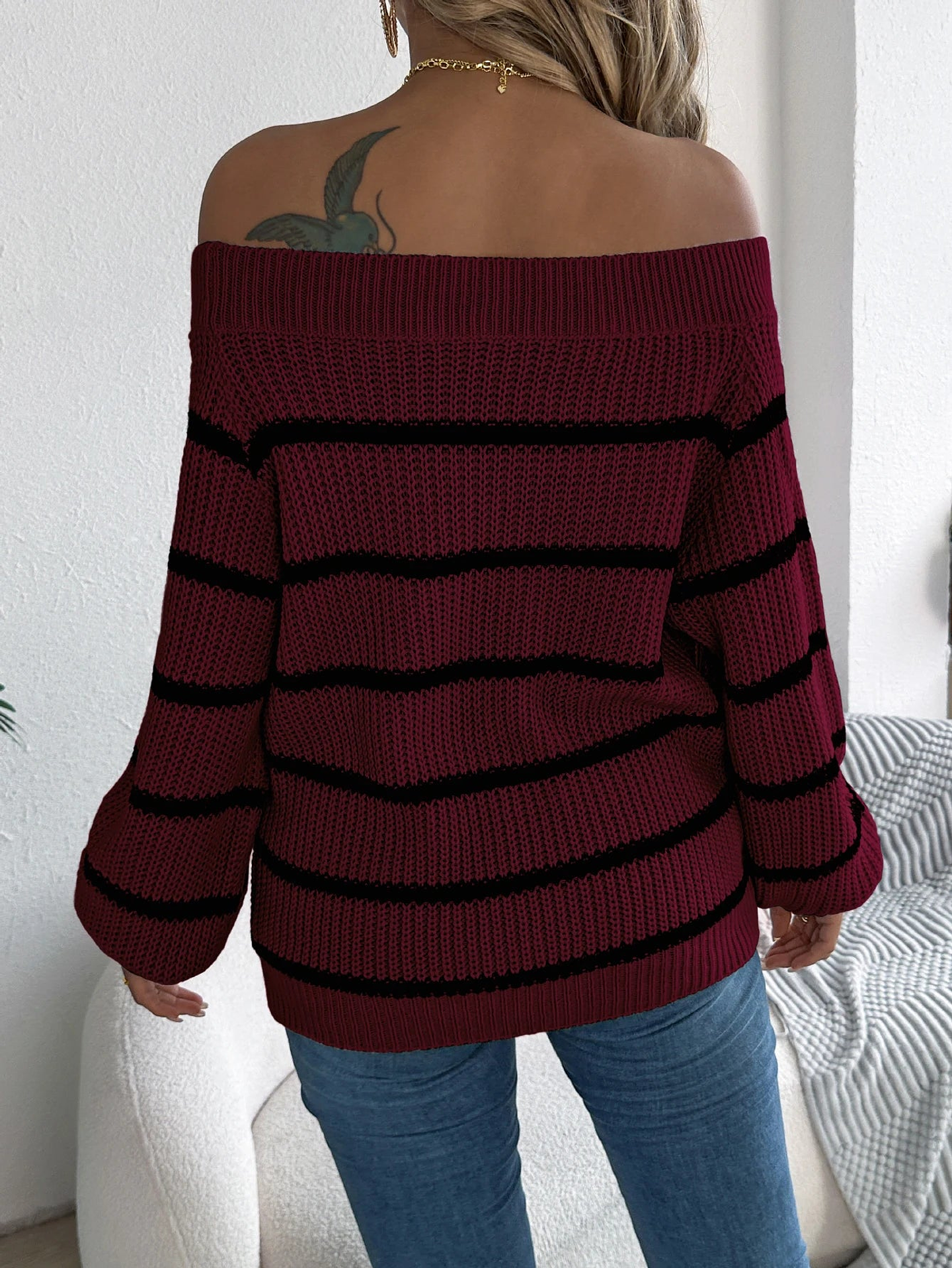 Vesna- Striped Lantern Sweater 9