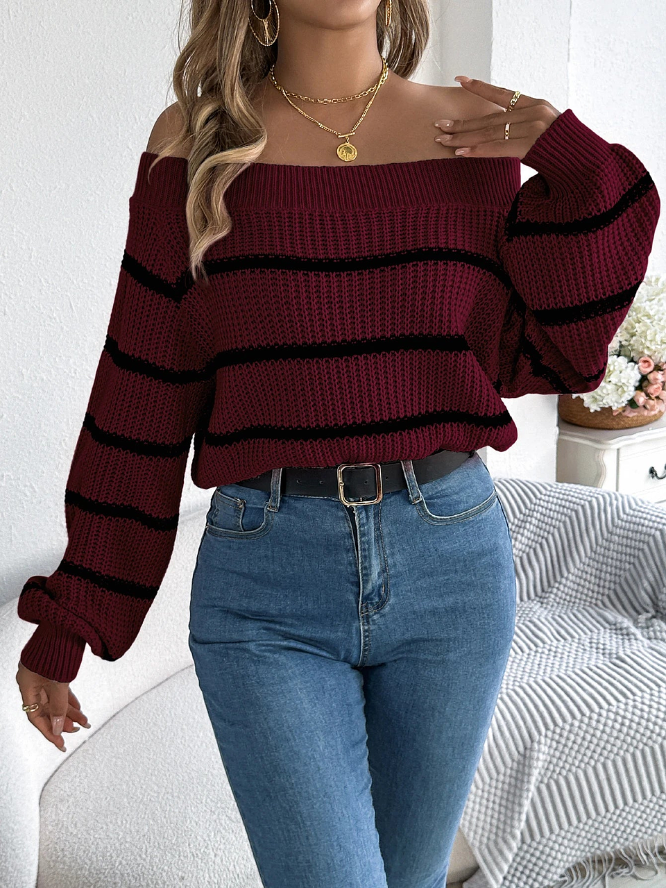 Vesna- Striped Lantern Sweater 10