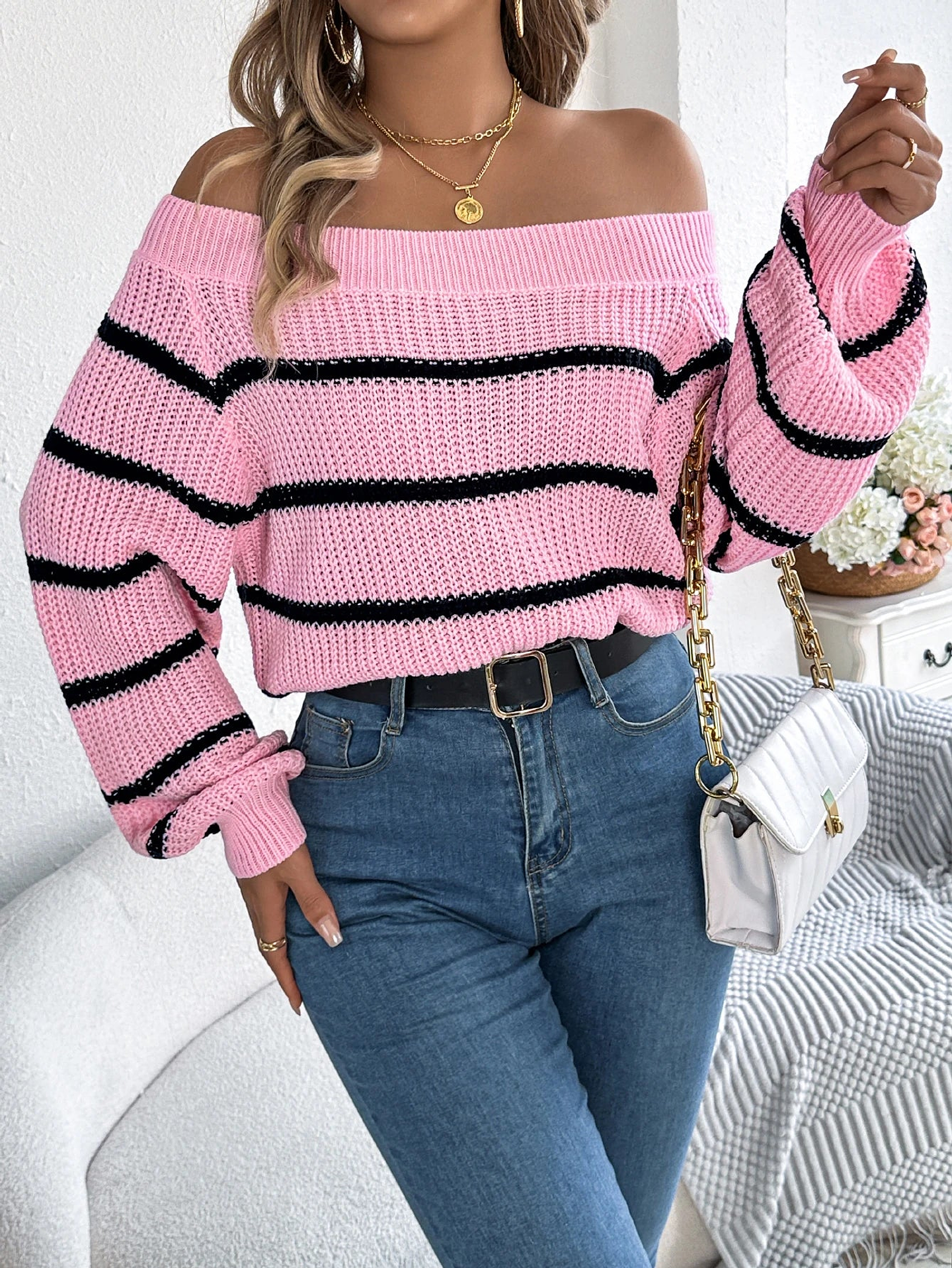 Vesna- Striped Lantern Sweater 13