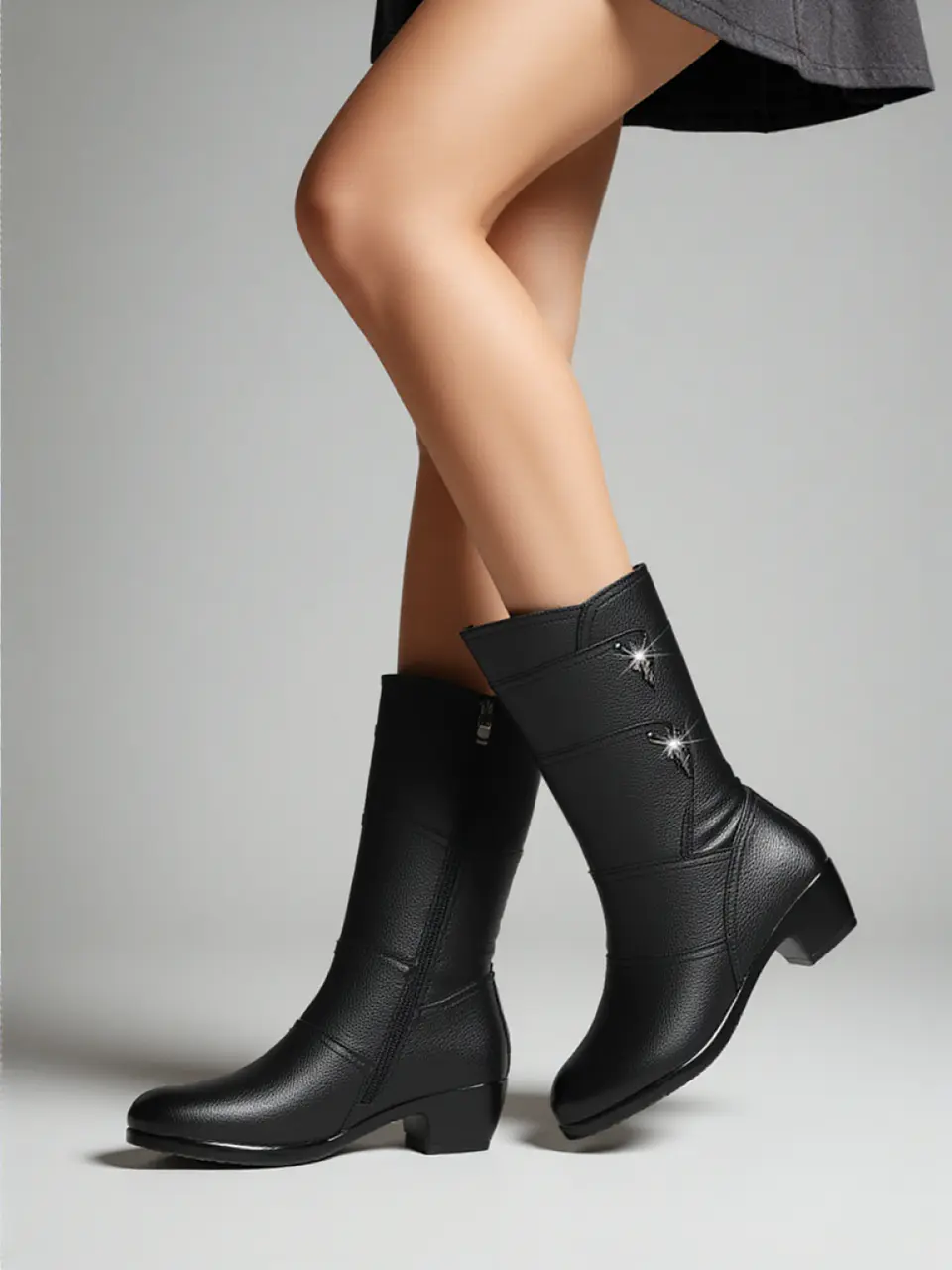 Zosia- Chunky Mid-Calf Boots 1
