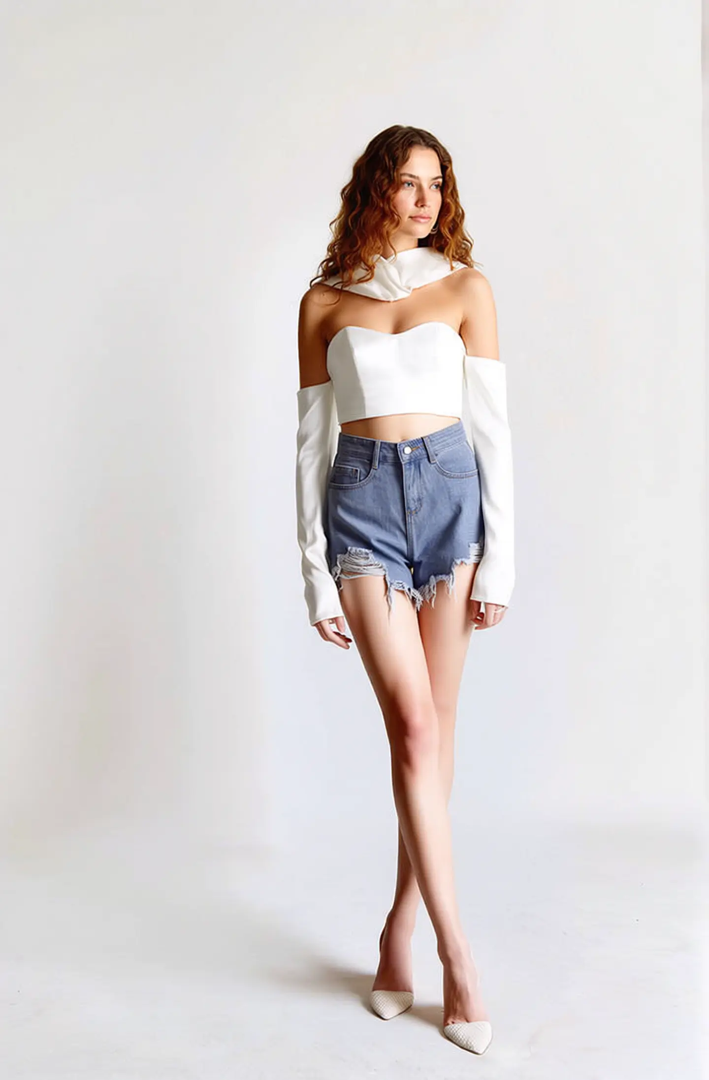 Wren- Ripped Denim Shorts 1