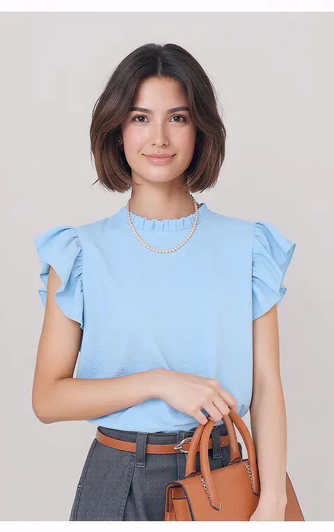 Courtney-  O-Neck Blouse