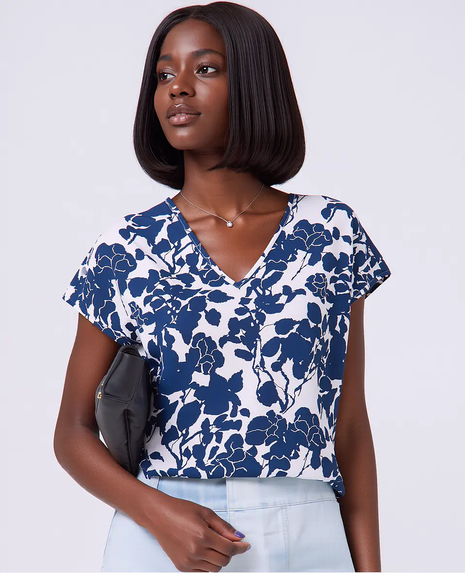 Allison- Floral V-Neck Blouse 1