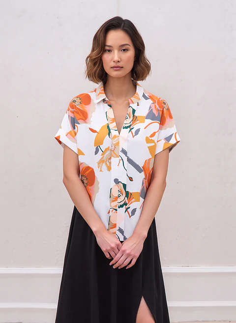 Lucille- Flora Print Blouse