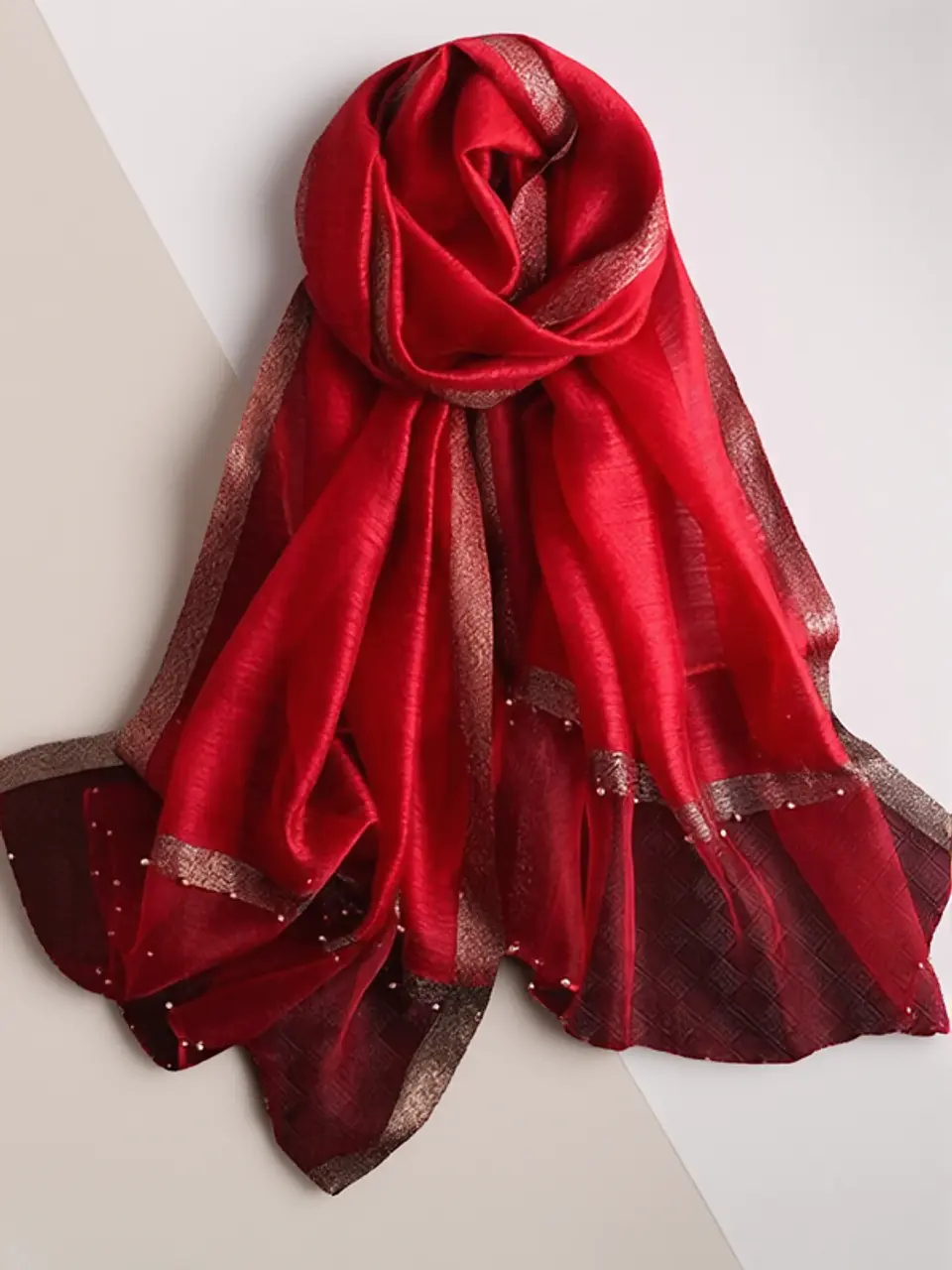 Caroline- Embroidered Silk Shawl 1