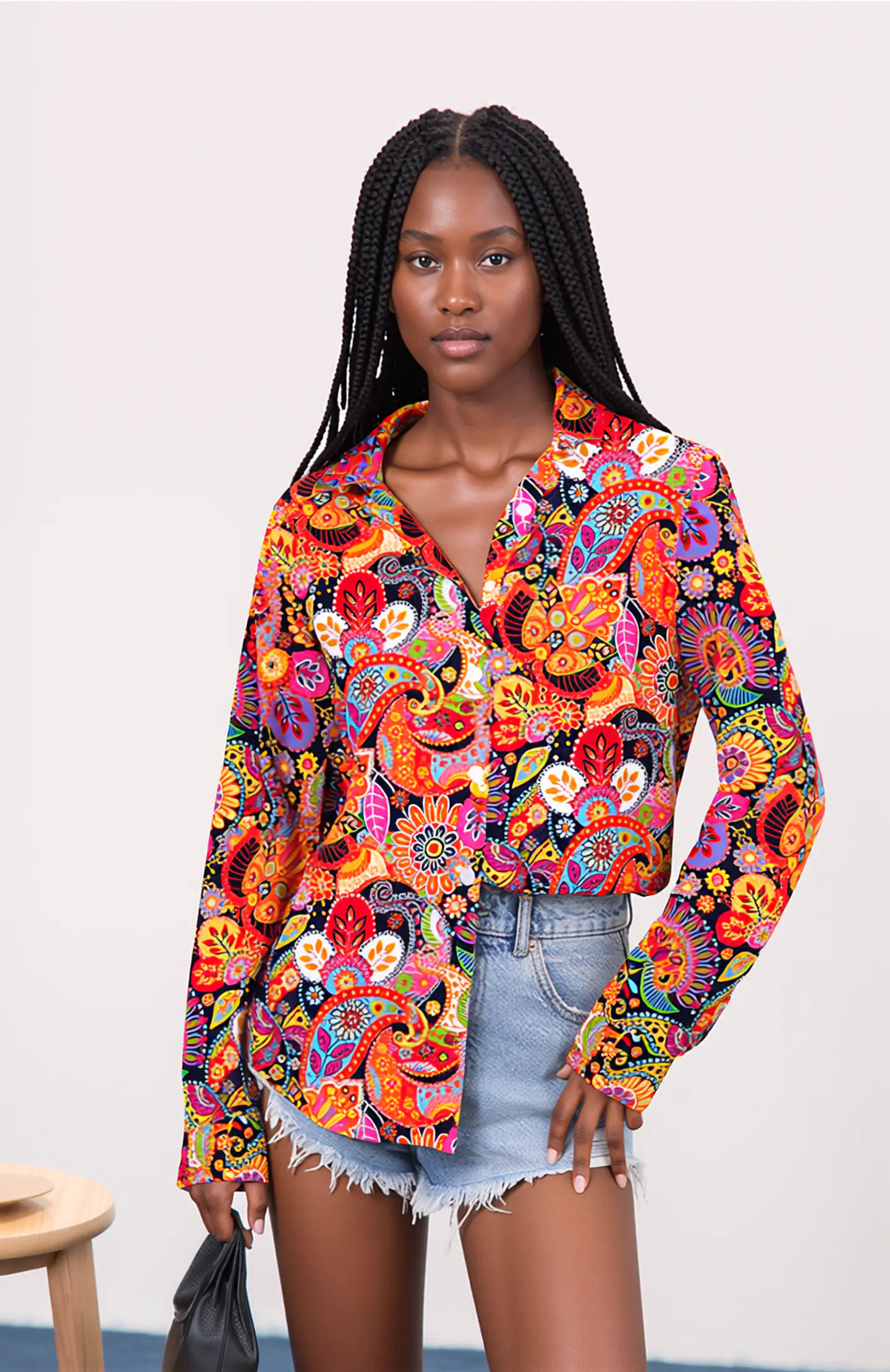 Heidi- Button Front Top 1