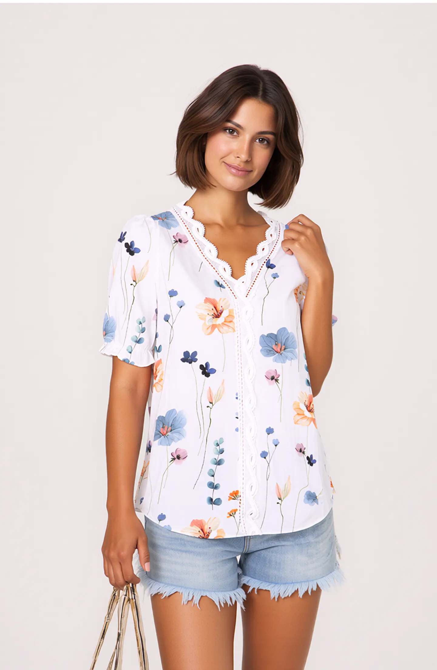 Avery- Hollow-Out Blouse 1