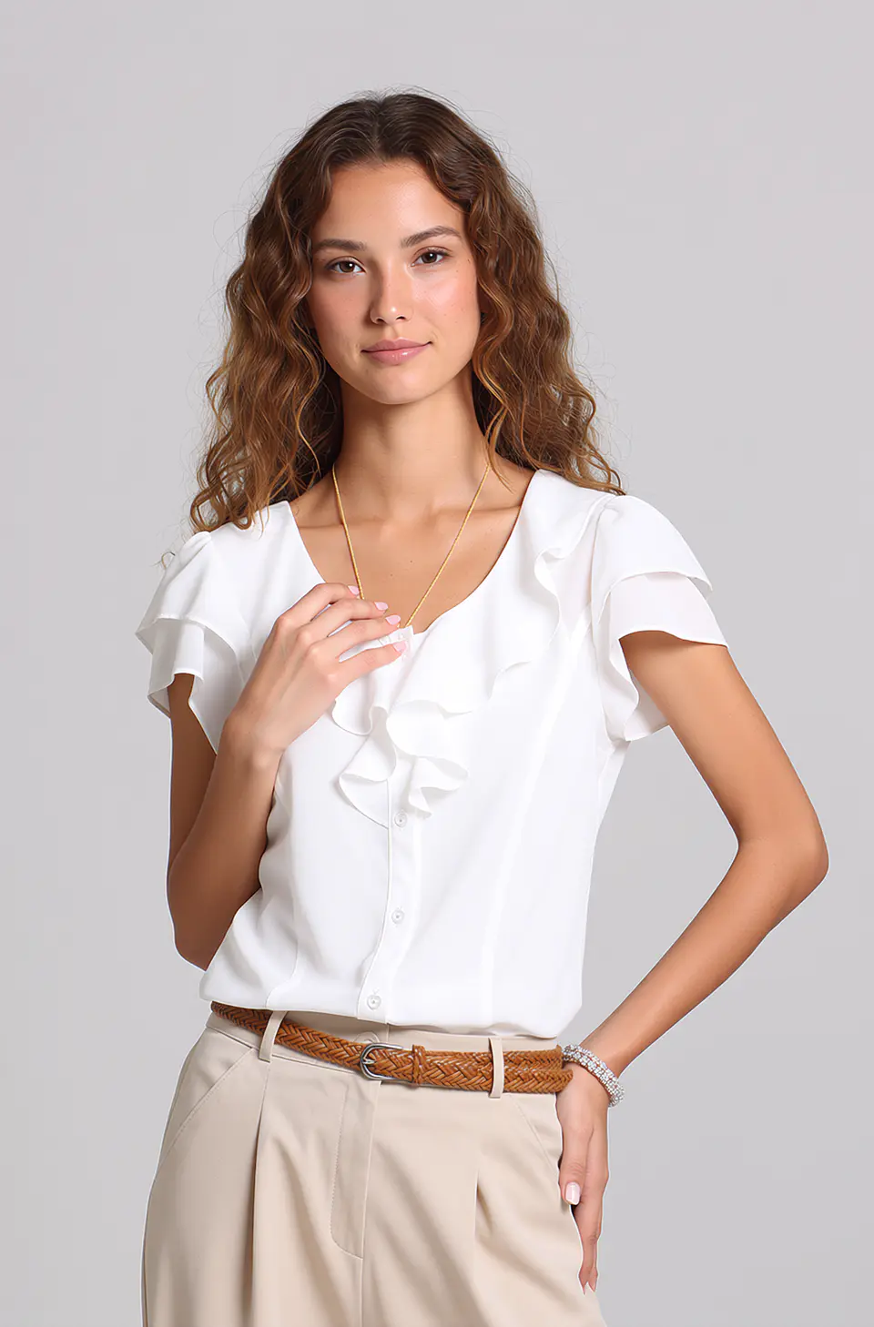 Lola- Turn-Down Collar Shirt 1