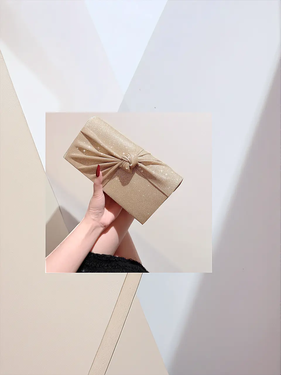 Thea- Velvet Flap Evening Bag 1