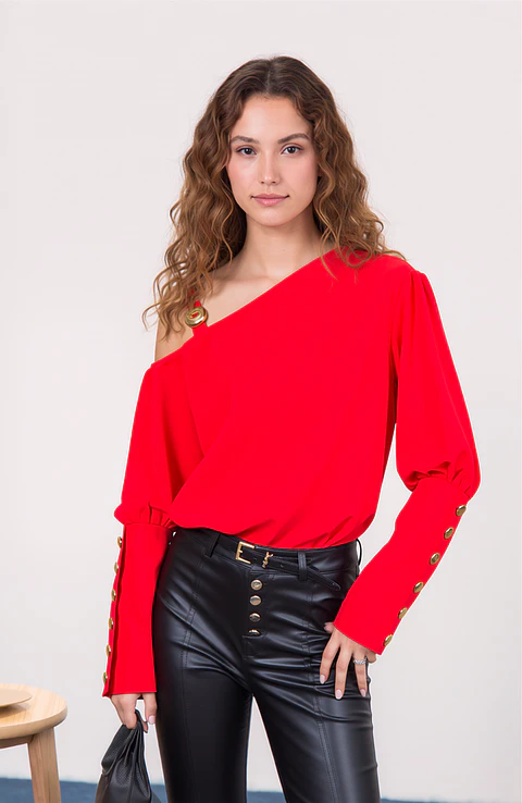 Paris- Lantern Sleeve Shirt