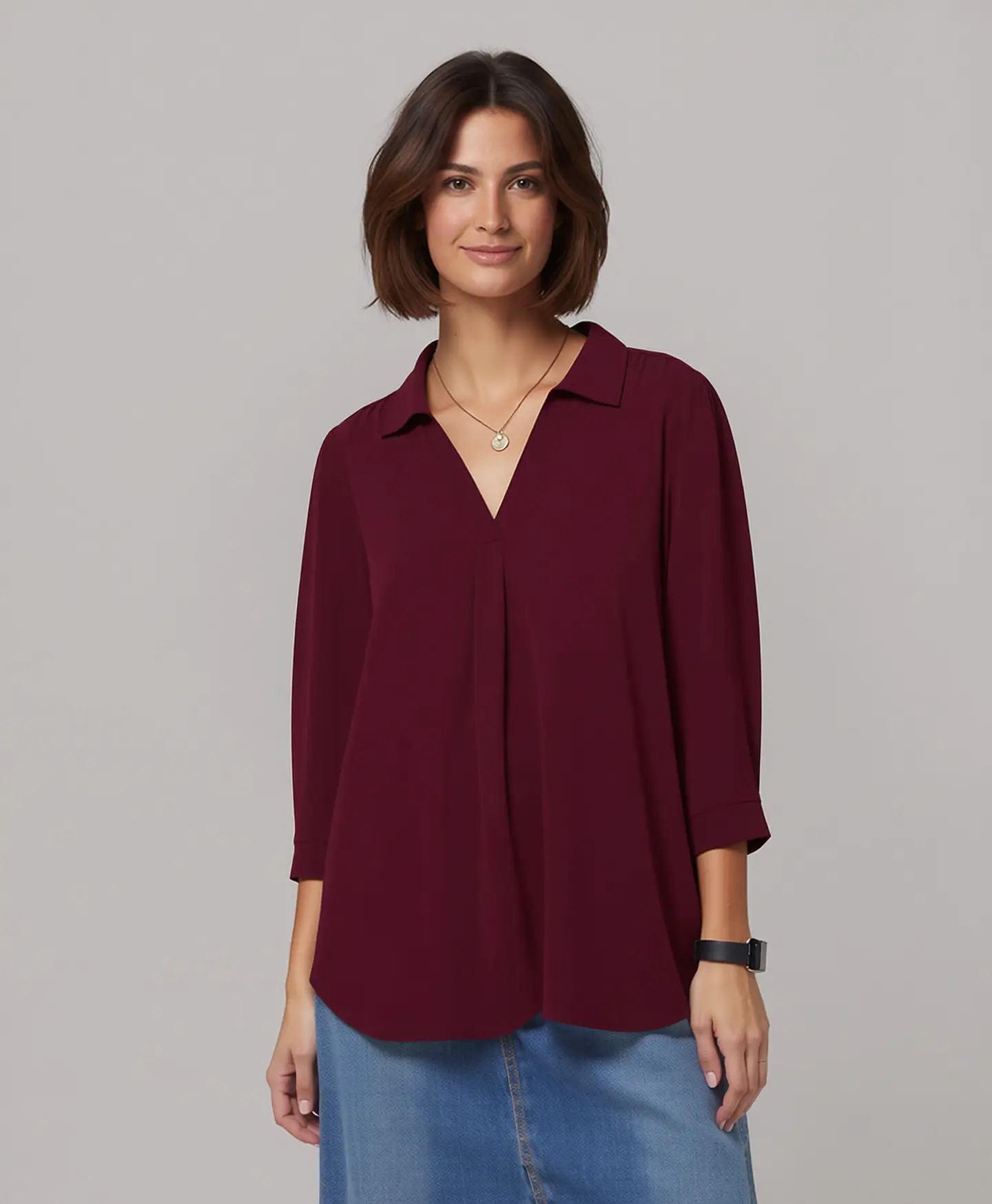 Emily- Plus Size Chiffon Top 1