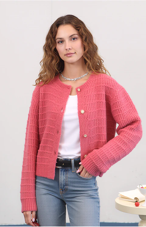 Elara- Retro Knitted Cardigan