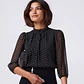 Sadie- Polka Dot Chiffon Blouse - thumbnail 1