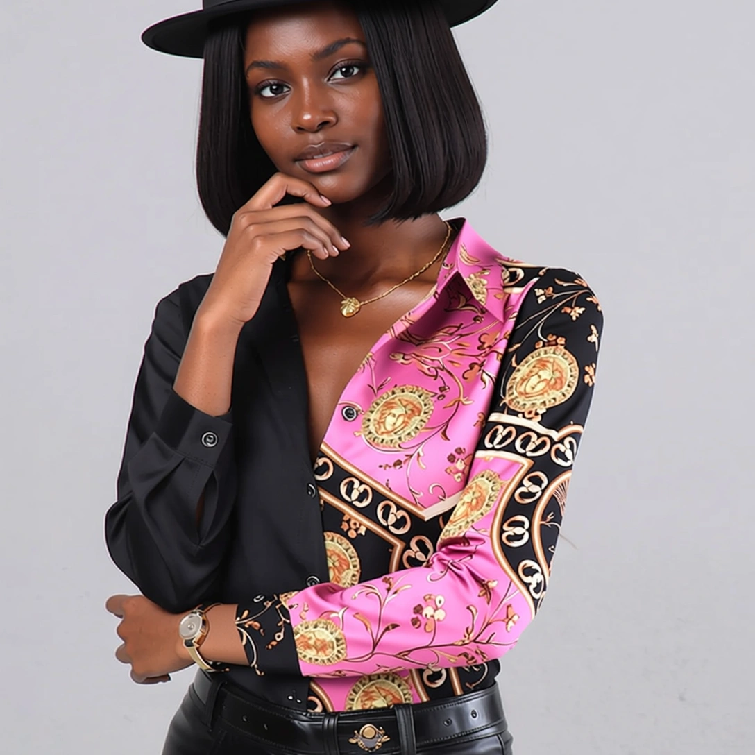 Queenie- Spliced Vintage Shirt 3