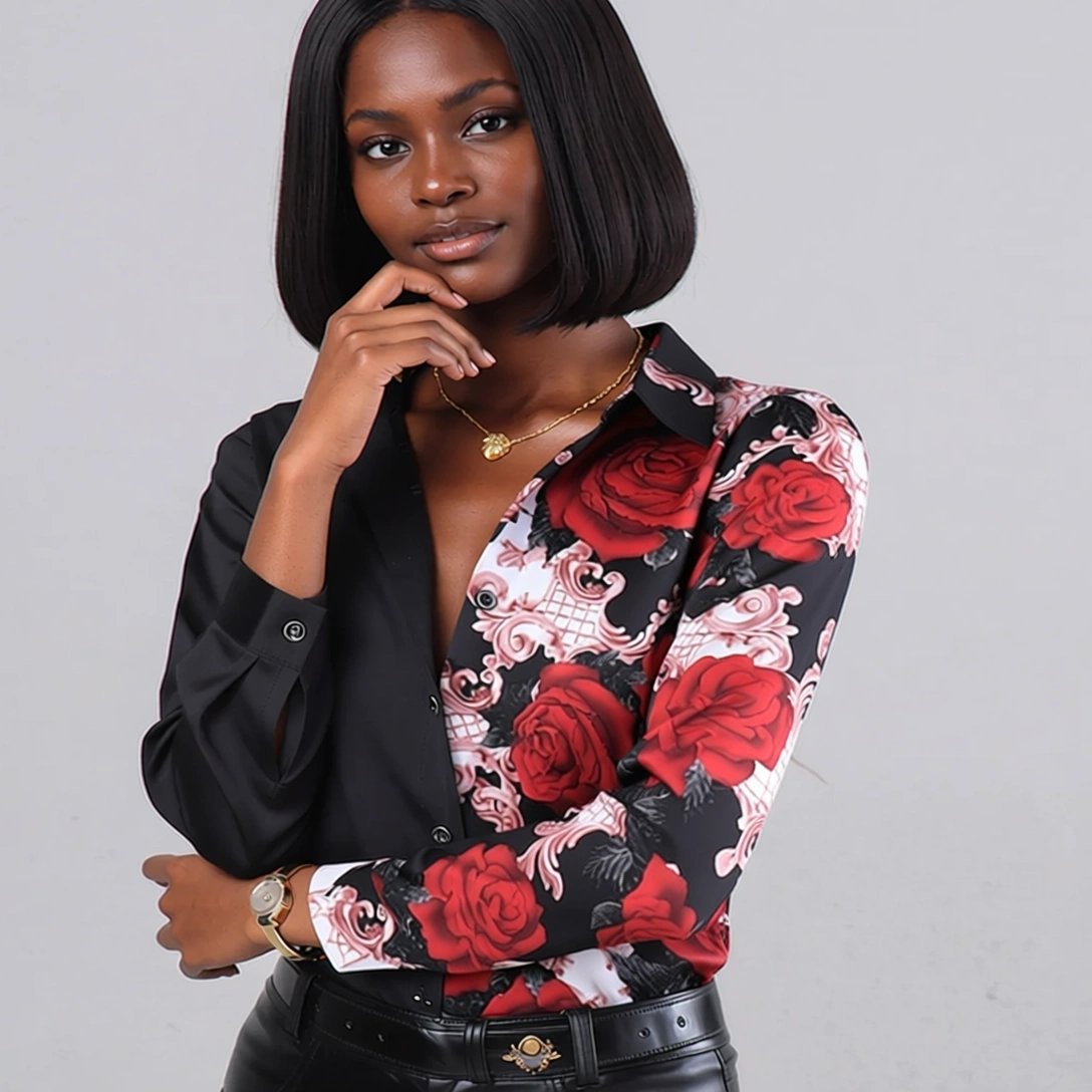 Queenie- Spliced Vintage Shirt 5