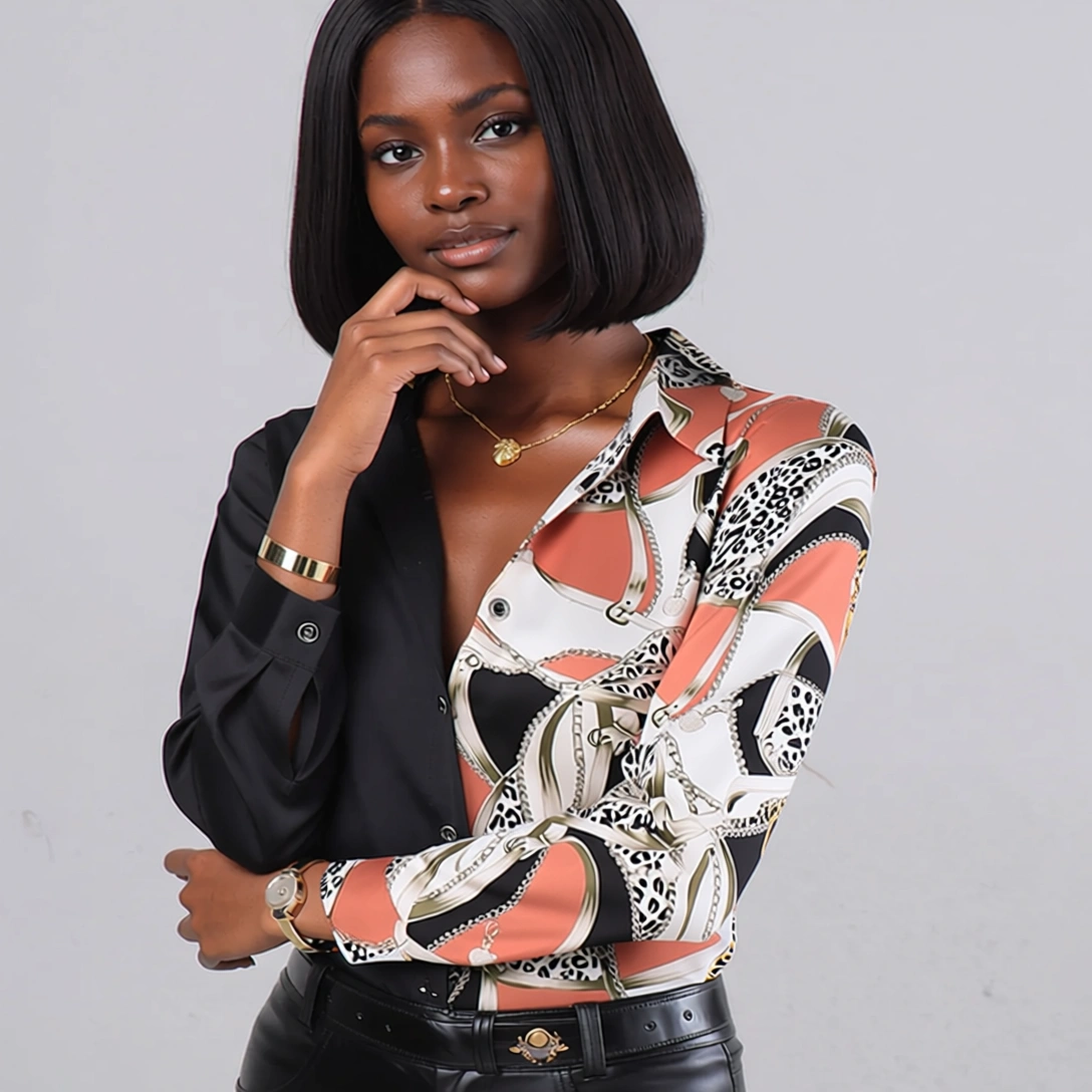 Queenie- Spliced Vintage Shirt 4