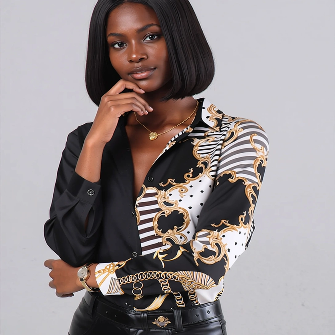 Queenie- Spliced Vintage Shirt 6
