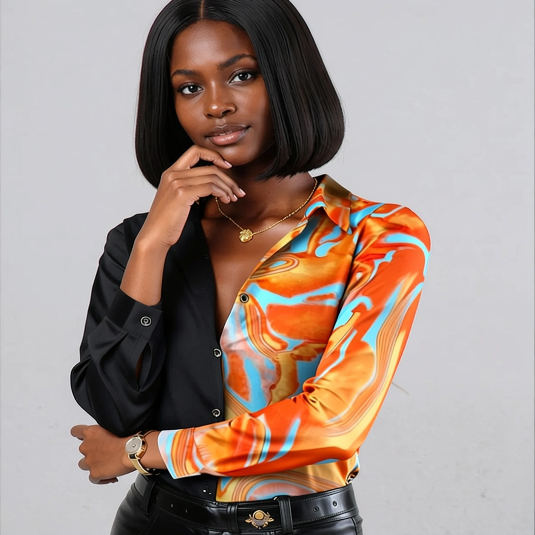 Queenie- Spliced Vintage Shirt 2