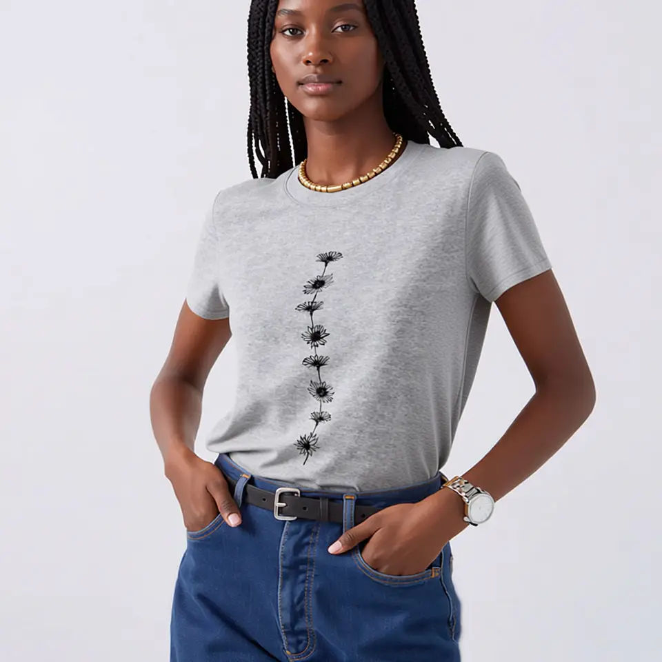 Garnet- Sunflower Print T-Shirt 4