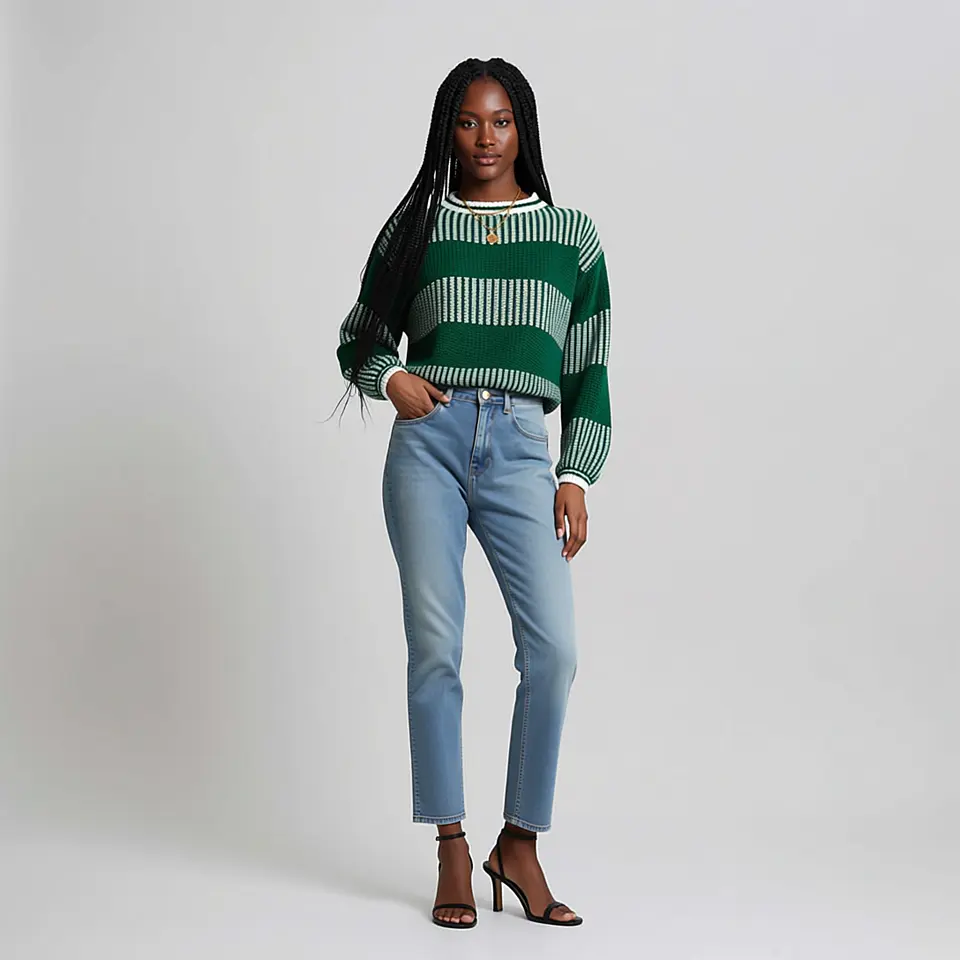Zephyra- Casual Striped Knit Sweater 3