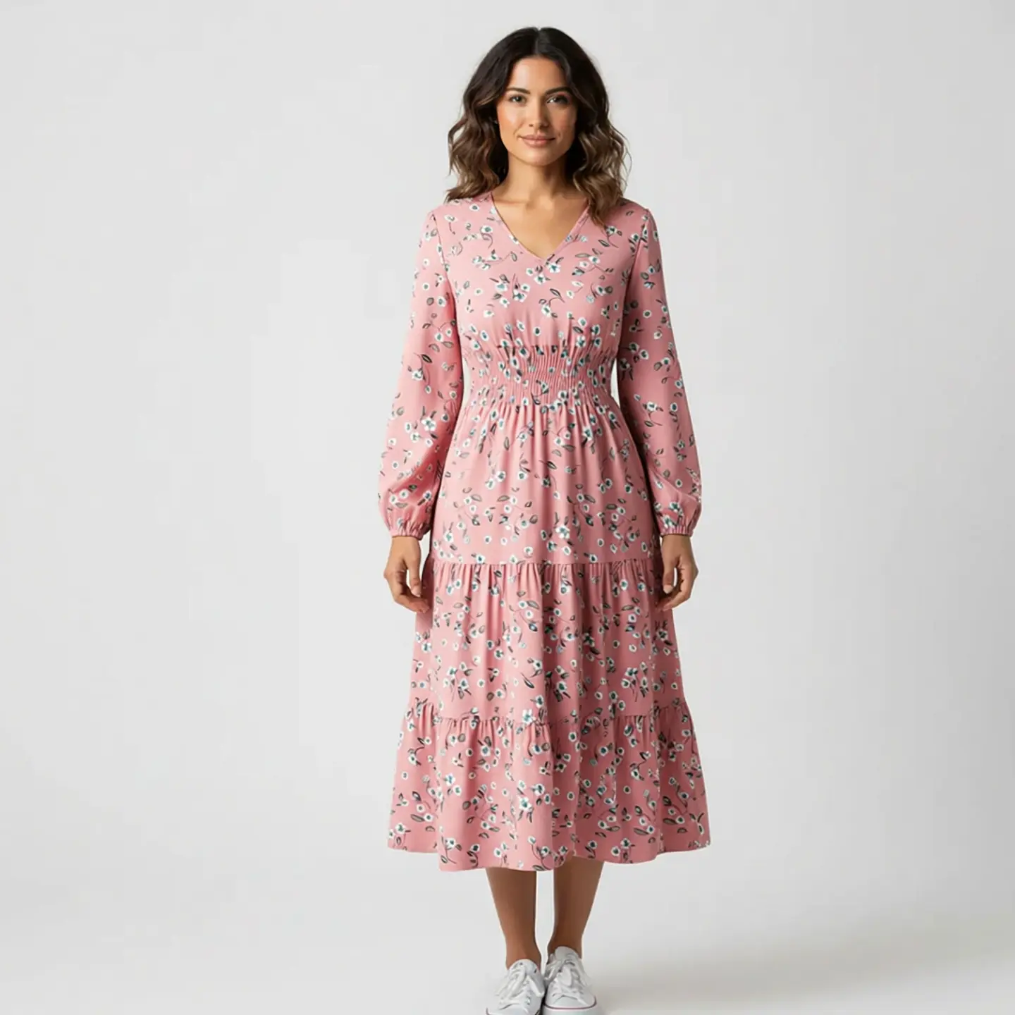 Elin- Lotus V-Neck Dress 3