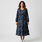 Elin- Lotus V-Neck Dress - thumbnail 2