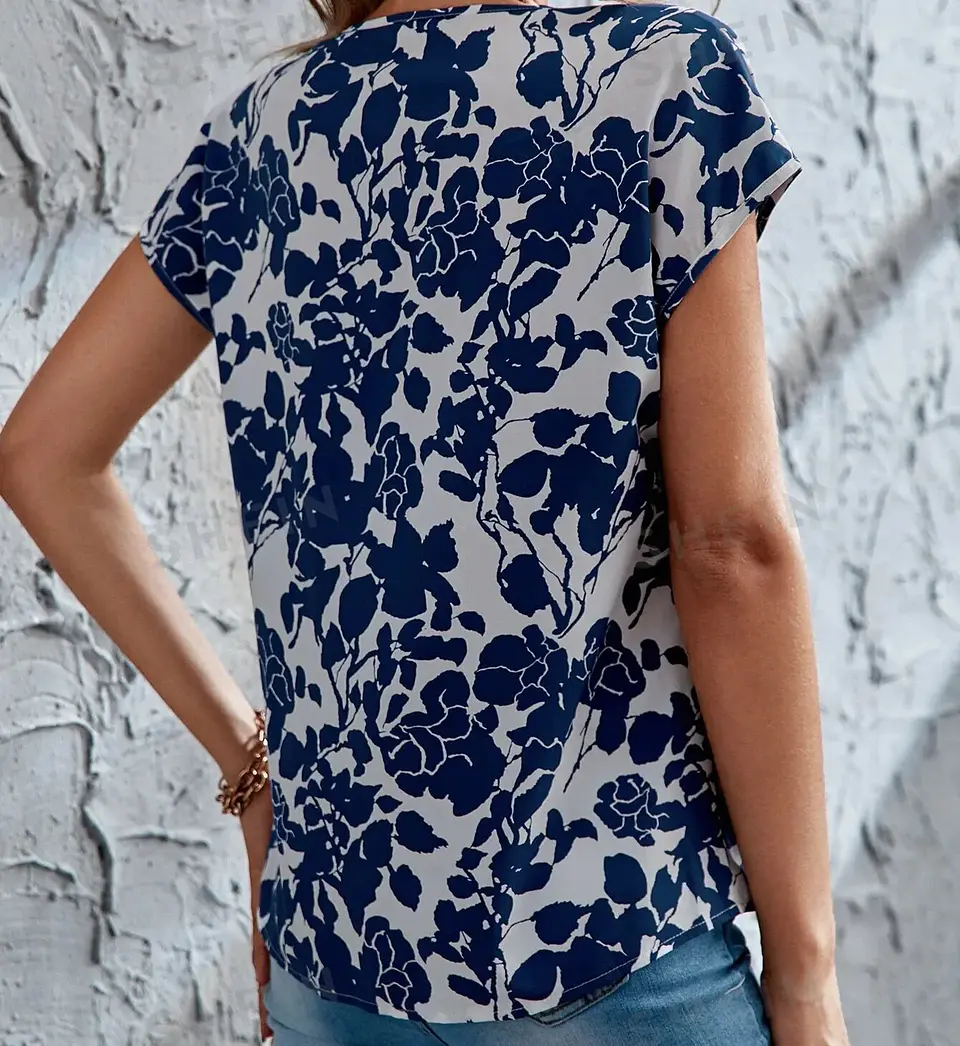 Allison- Floral V-Neck Blouse 2