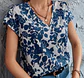 Allison- Floral V-Neck Blouse - thumbnail 3