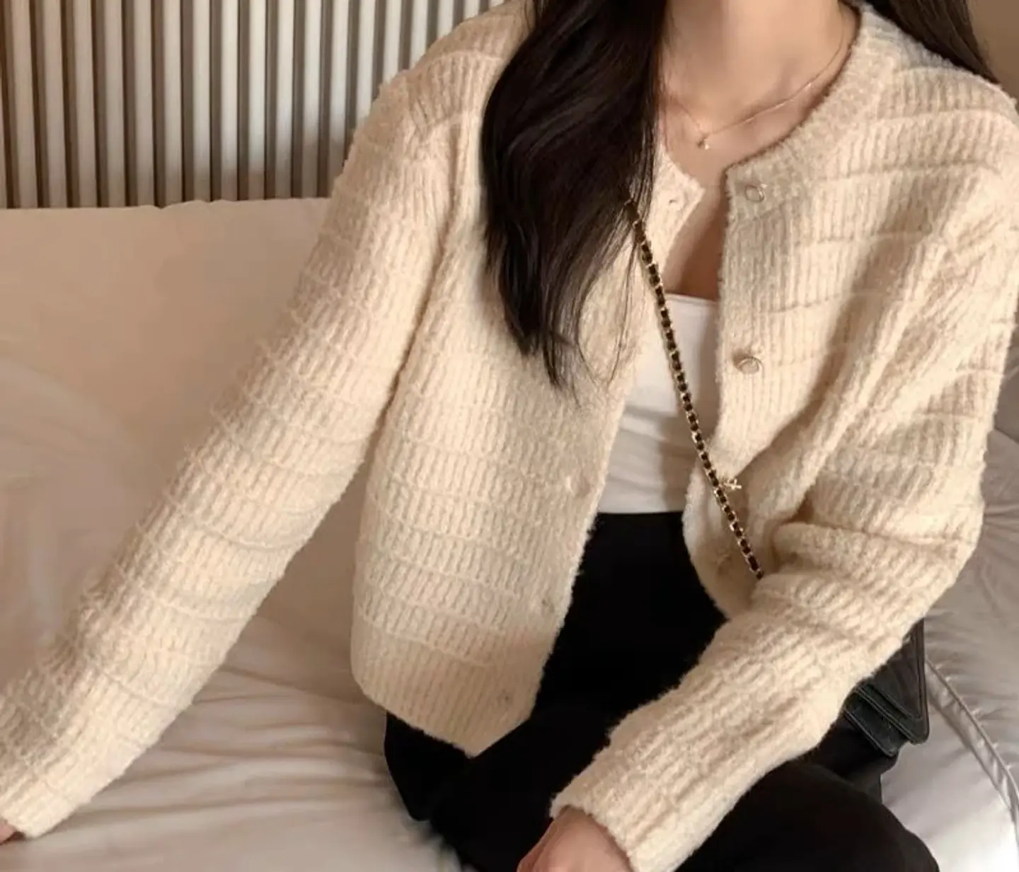 Elara- Retro Knitted Cardigan 2