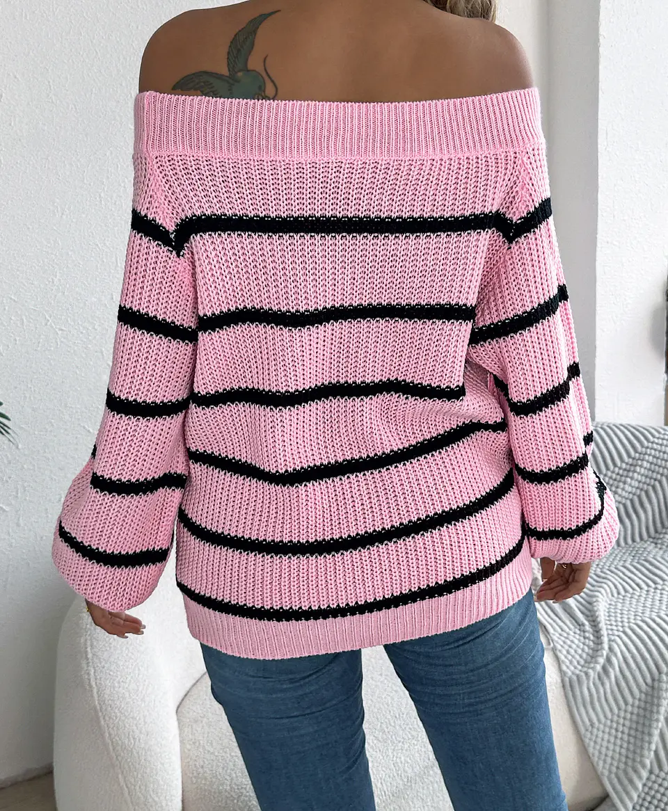 Vesna- Striped Lantern Sweater 7