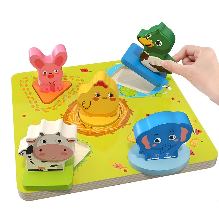 Encaje de Animalitos y Figuras Geométricas 2