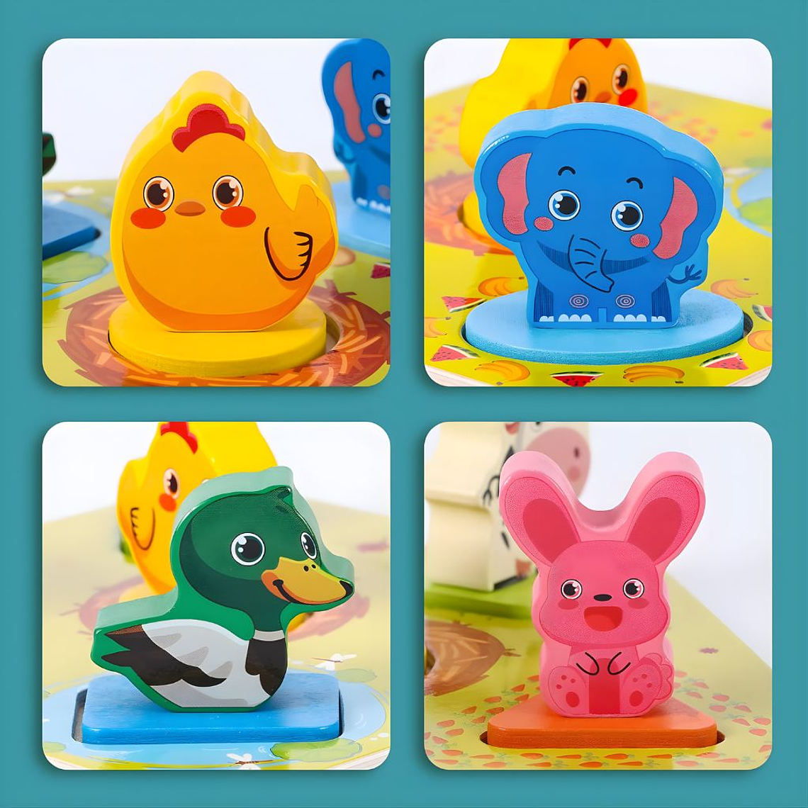 Encaje de Animalitos y Figuras Geométricas 3