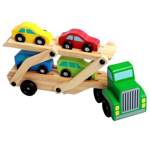 Camión con rampla de madera 