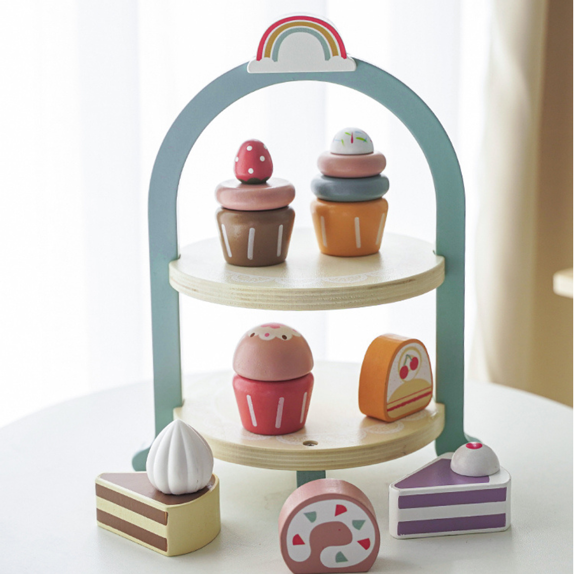 Juego de CupCakes y Postres de Madera 4