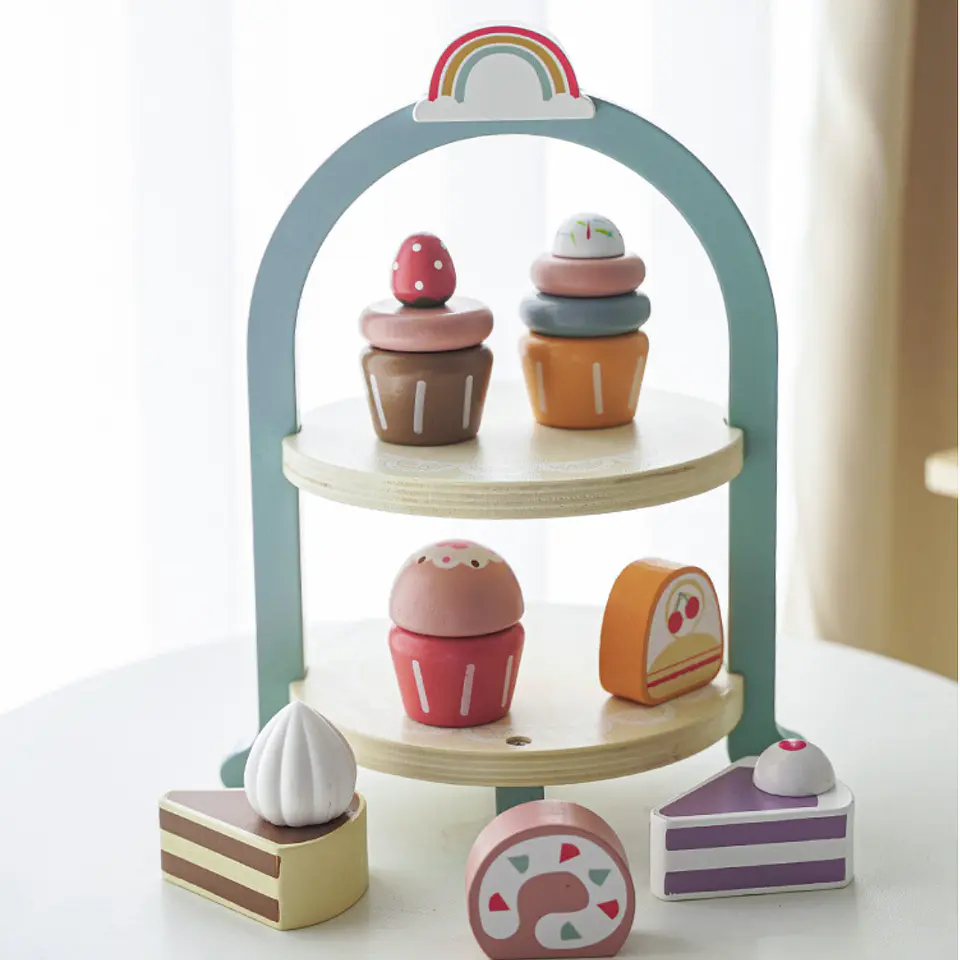 Juego de CupCakes y Postres de Madera 4